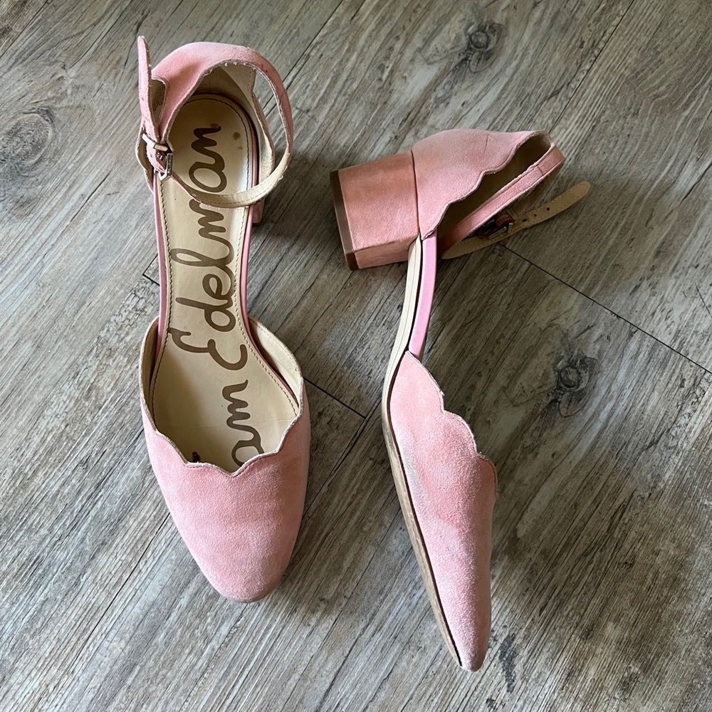 Sam Edelman Scalloped Pink Heels